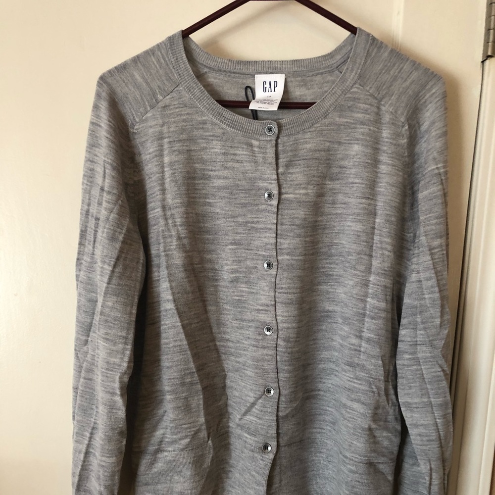 Gap Merino cardigan in gray